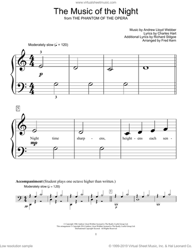 The Music Of The Night (from The Phantom Of The Opera) (arr. Fred Kern)