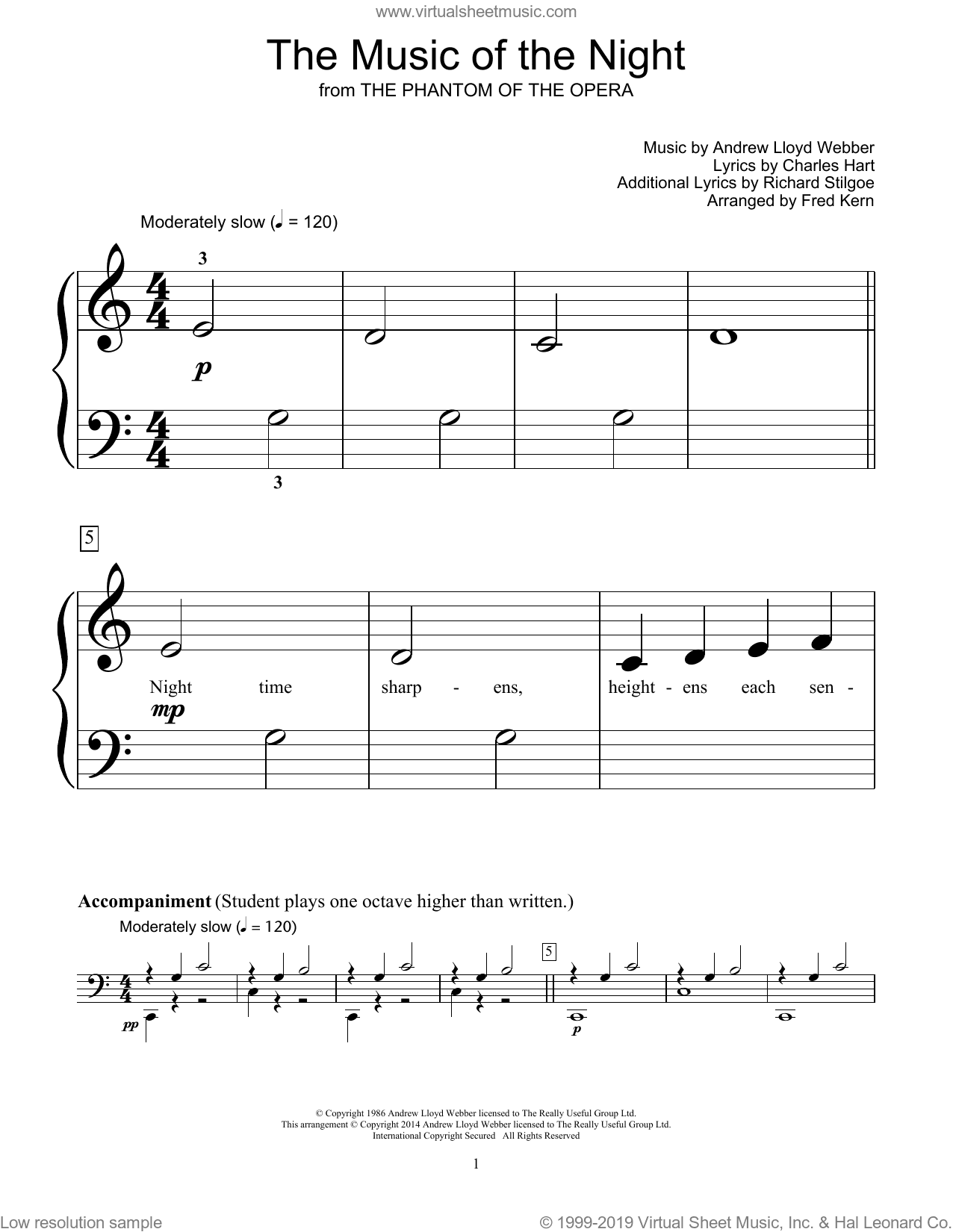 The Music Of The Night (from The Phantom Of The Opera) (arr. Fred Kern)