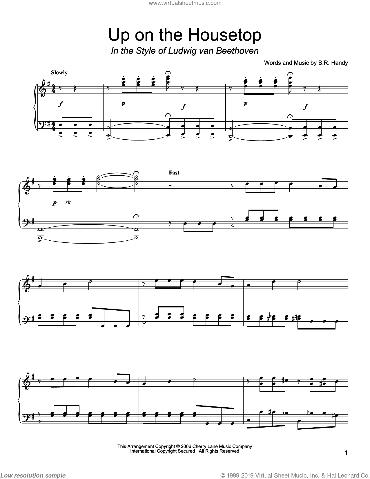 Up On The Housetop (in the style of Ludwig van Beethoven) (arr. David Pearl)