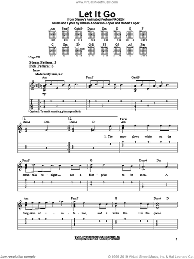 Let It Go (from Frozen), (easy)