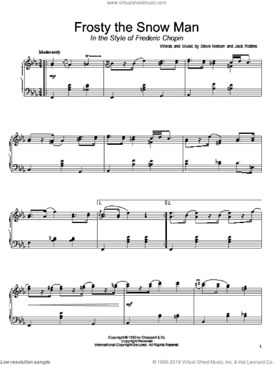 Frosty The Snow Man (in the style of Frederic Chopin) (arr. David Pearl)
