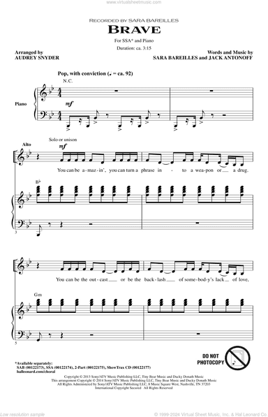 Brave (arr. Audrey Snyder)