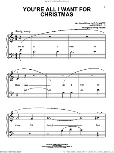 You're All I Want For Christmas (arr. Phillip Keveren)