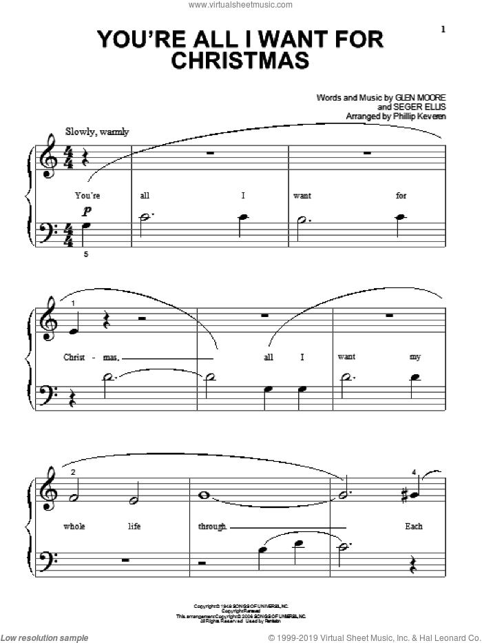 You're All I Want For Christmas (arr. Phillip Keveren)