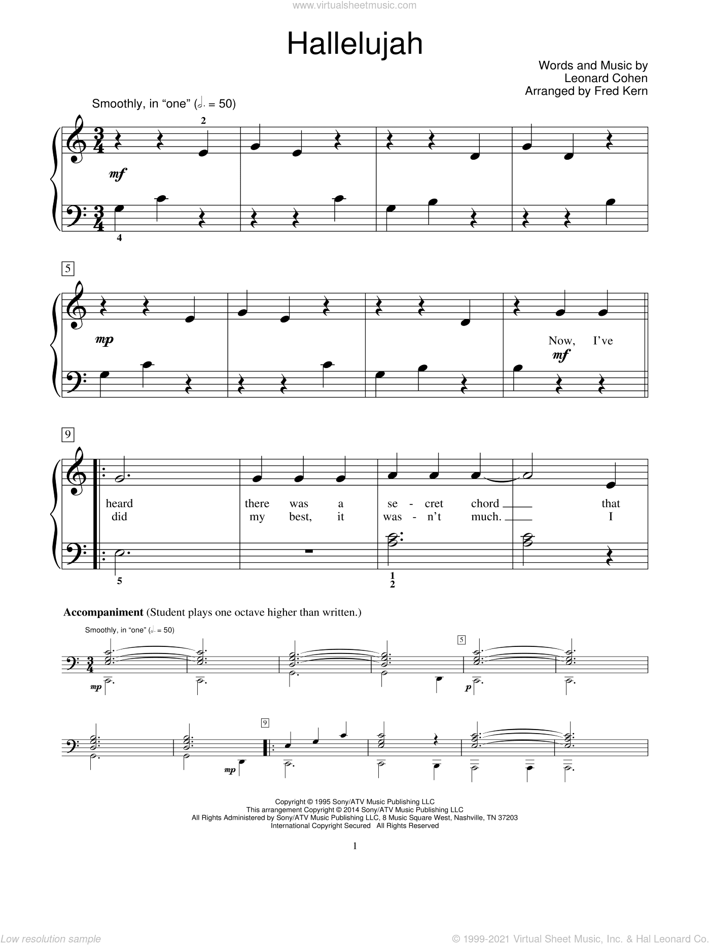 Hallelujah (arr. Fred Kern)