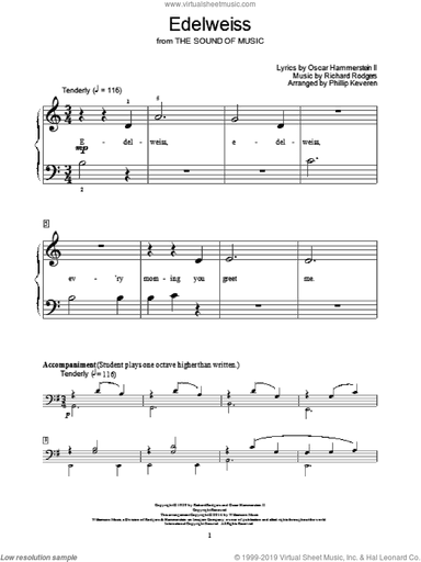 Edelweiss (from The Sound Of Music) (arr. Phillip Keveren)