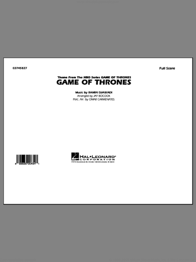 Game of Thrones (arr. Jay Bocook) (COMPLETE)