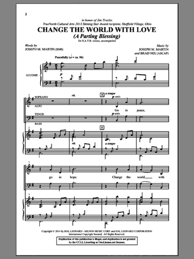 Change The World With Love (A Parting Blessing)