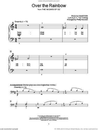 Over The Rainbow (arr. Phillip Keveren)