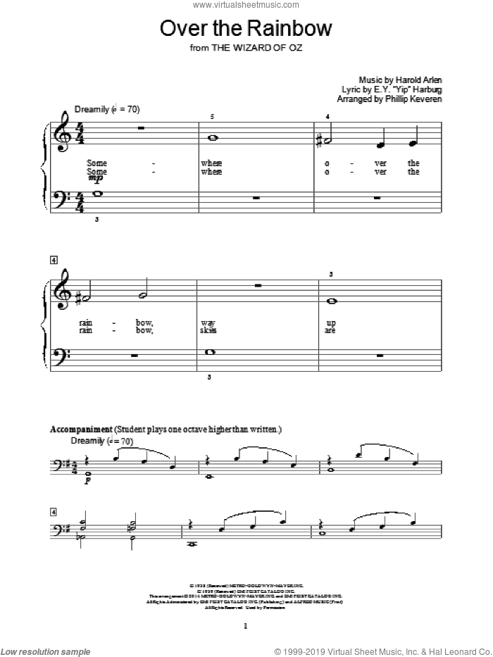Over The Rainbow (arr. Phillip Keveren)