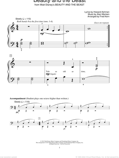 Beauty And The Beast (arr. Fred Kern)