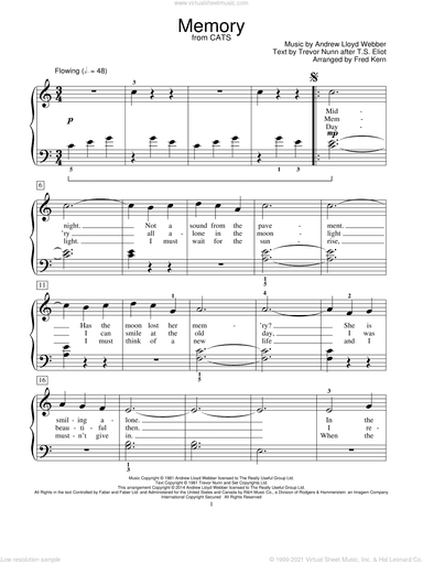 Memory (from Cats) (arr. Fred Kern)