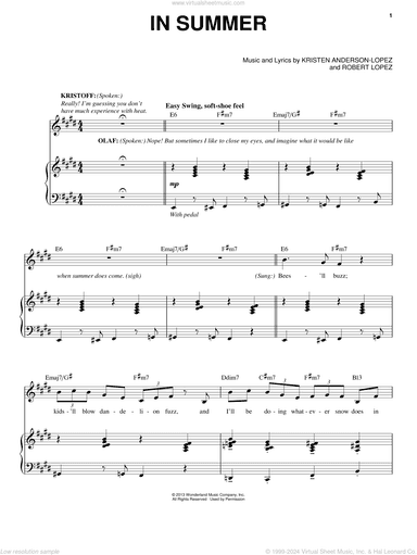 In Summer (from Frozen)