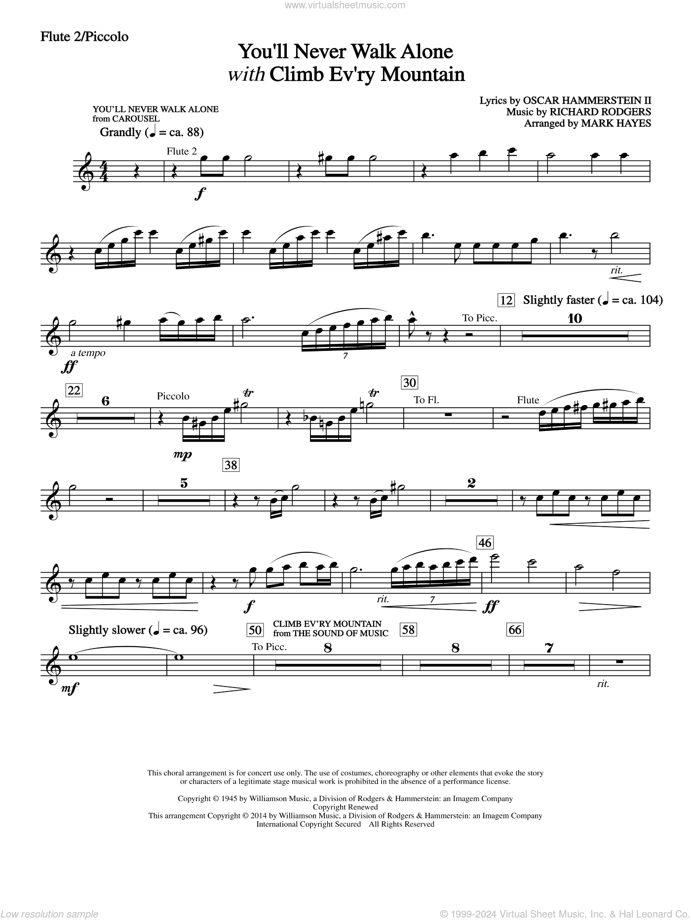 You'll Never Walk Alone (with "Climb Ev'ry Mountain") (arr. Mark Hayes)
