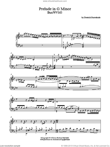 Prelude In G Minor Buxwv163