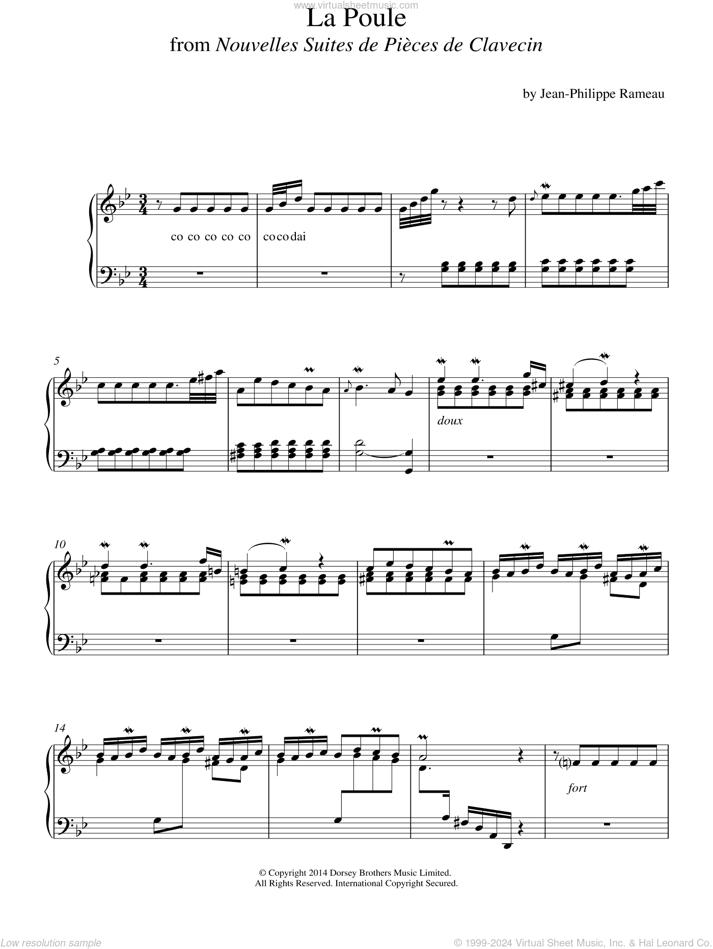 La Poule From Nouvelles Suites De Pieces De Clavecin