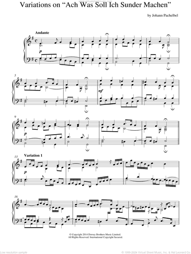 Variations On 'Ach, Was Soll Ich Sunder Machen'