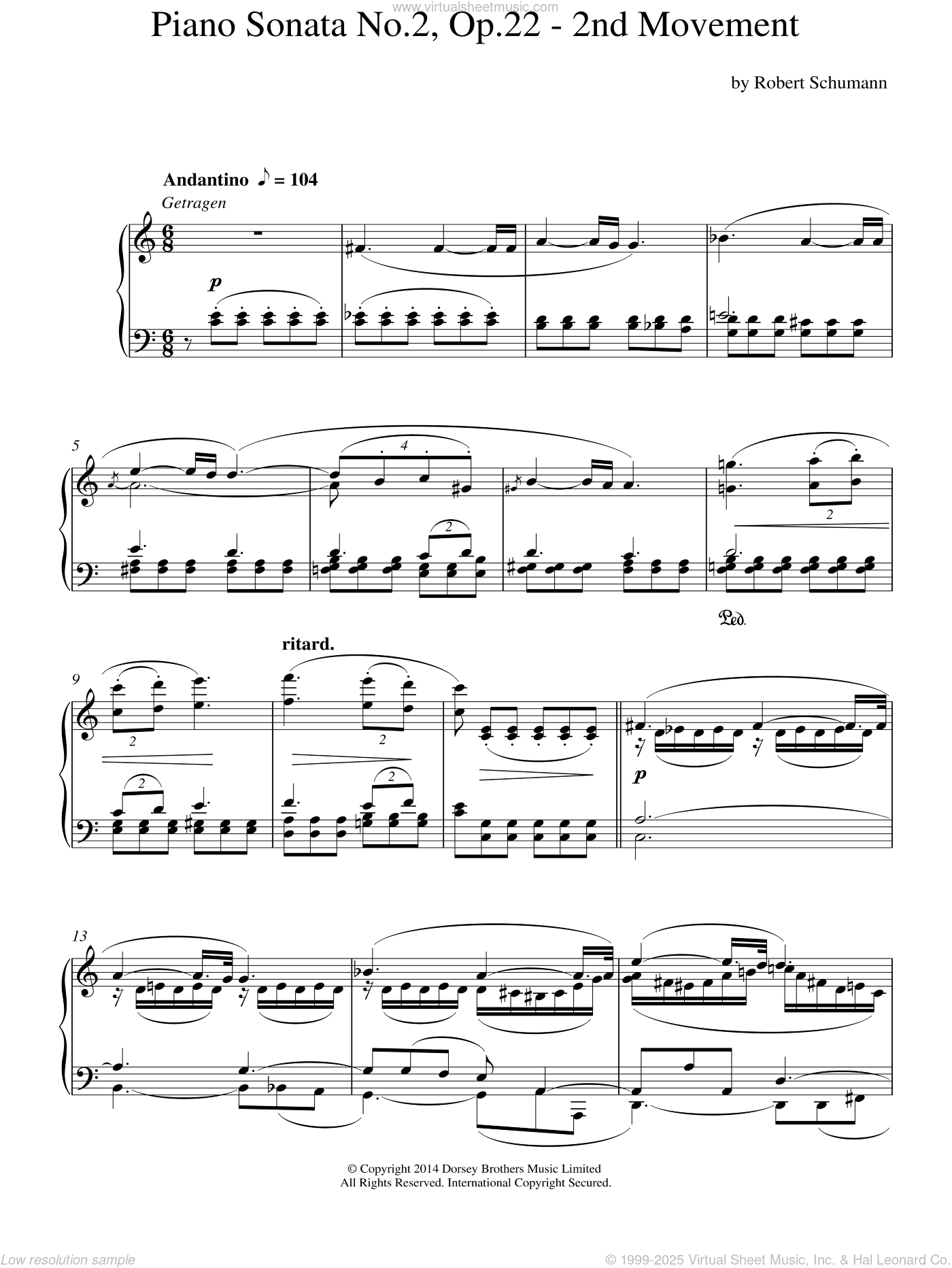 Piano Sonata No. 2, Op. 22 - 2nd Movement