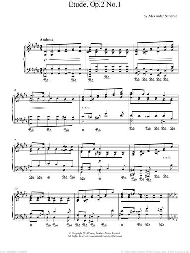 Etude, Op.2 No.1