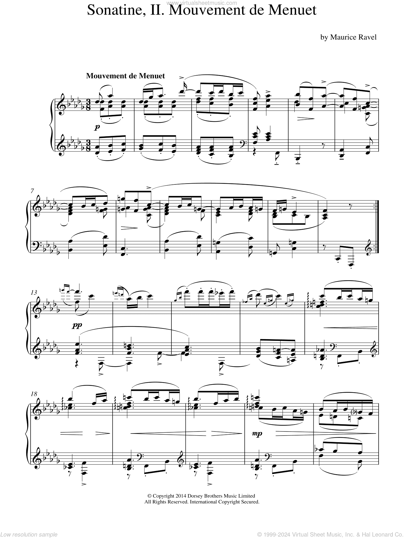Sonatine, 2nd Movement
