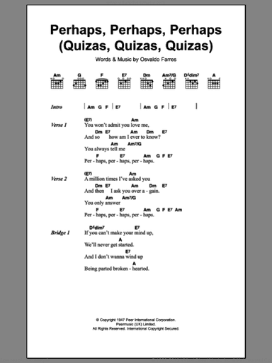 Perhaps, Perhaps, Perhaps (Quizas, Quizas, Quizas) (theme from Coupling)