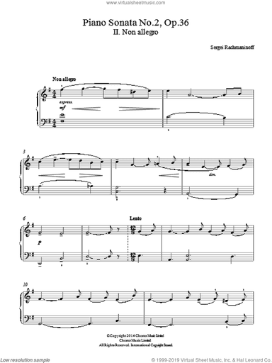 Piano Sonata No. 2, Op. 36 - 2nd Movement