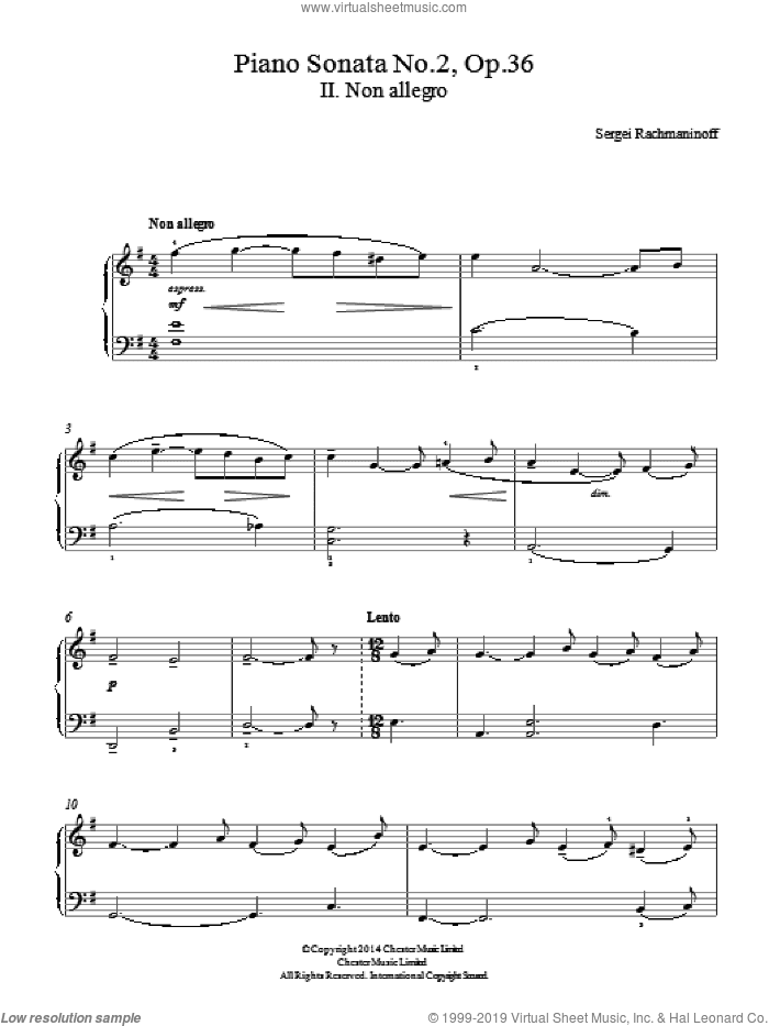 Piano Sonata No. 2, Op. 36 - 2nd Movement
