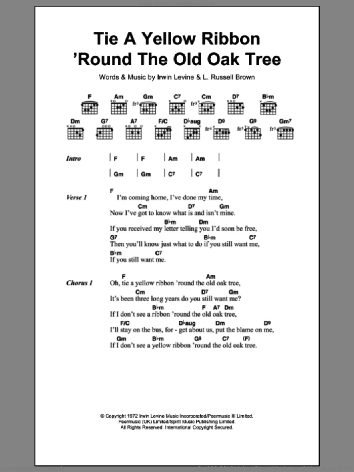 Tie A Yellow Ribbon 'Round The Old Oak Tree