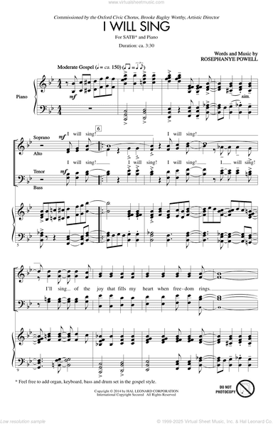 I Will Sing