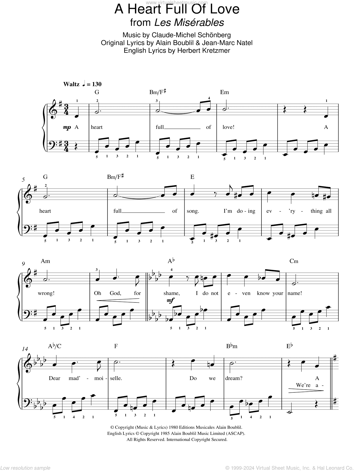A Heart Full Of Love (from Les Miserables)