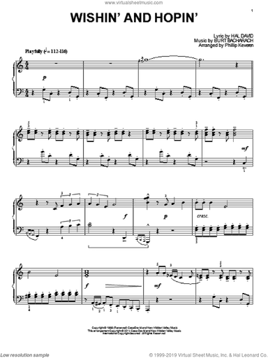 Wishin' And Hopin' (arr. Phillip Keveren)