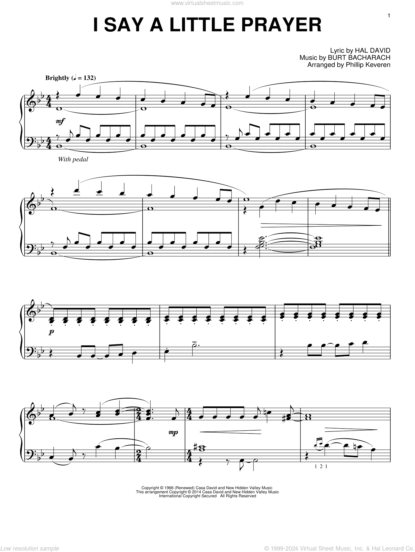 I Say A Little Prayer (arr. Phillip Keveren)