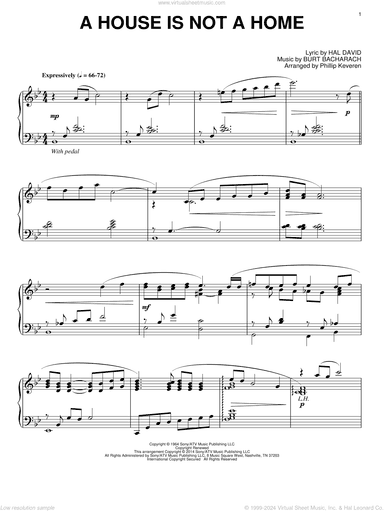 A House Is Not A Home (arr. Phillip Keveren)