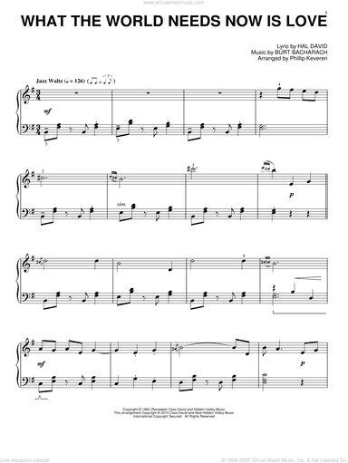 What The World Needs Now Is Love (arr. Phillip Keveren)