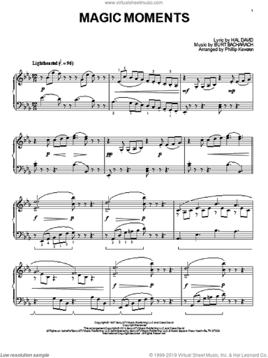 Magic Moments (arr. Phillip Keveren)