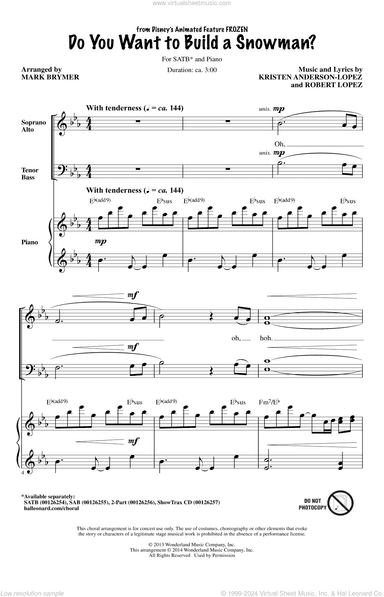 Do You Want To Build A Snowman? (from Frozen) (arr. Mark Brymer)
