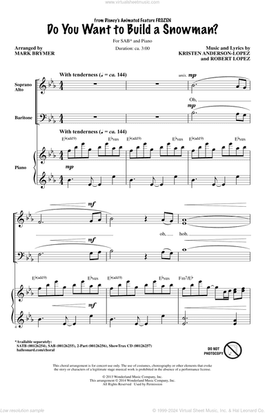 Do You Want To Build A Snowman? (from Frozen) (arr. Mark Brymer)