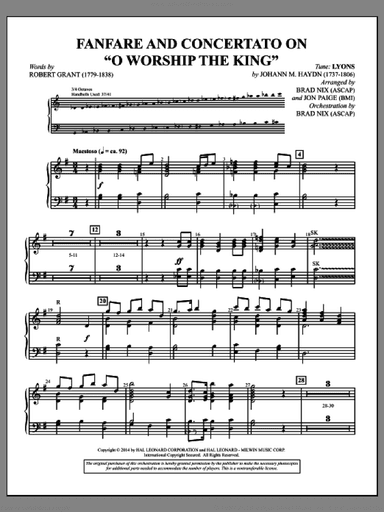 Fanfare and Concertato on "O Worship the King"