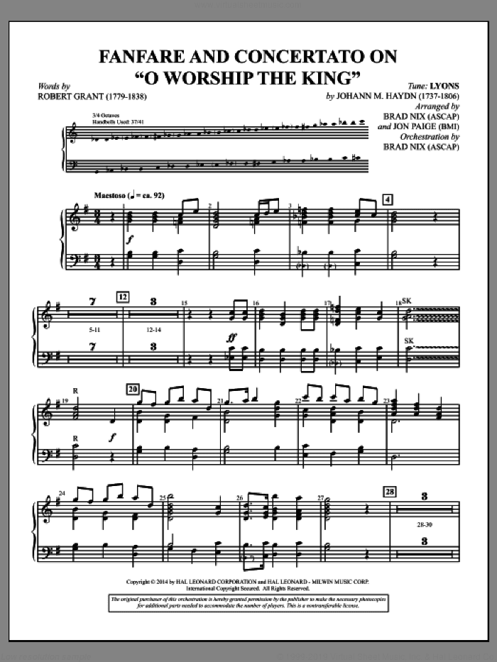 Fanfare and Concertato on "O Worship the King"