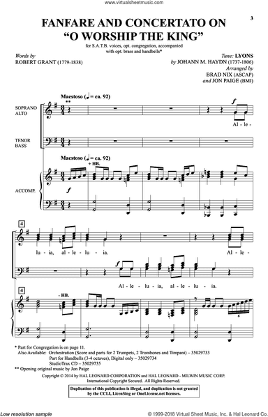 Fanfare And Concertato On "O Worship The King"