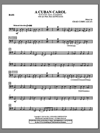 A Cuban Carol (complete set of parts)
