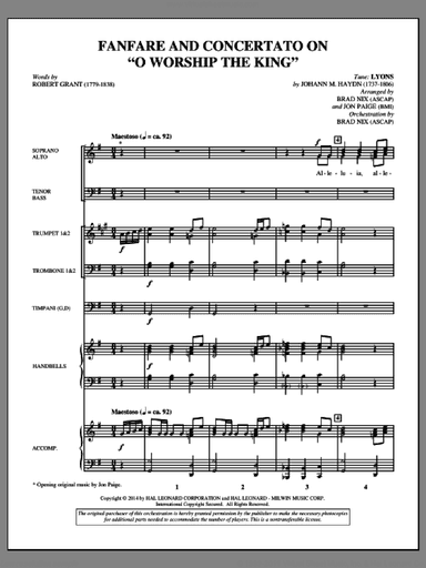Fanfare and Concertato on "O Worship the King"