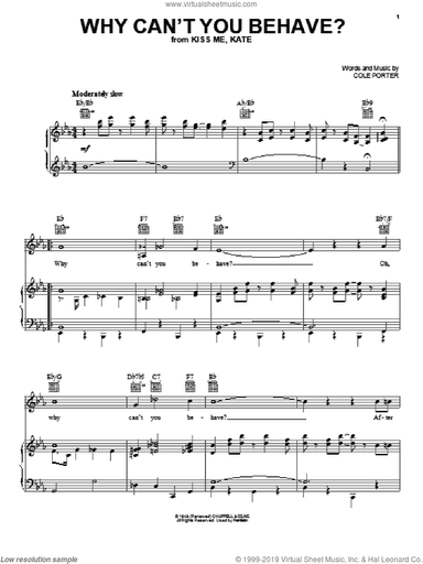 Why Can't You Behave? (from Kiss Me, Kate)