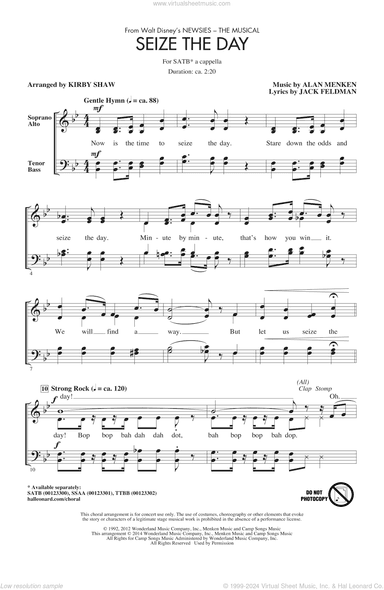 Seize The Day (from Newsies The Musical) (arr. Kirby Shaw)