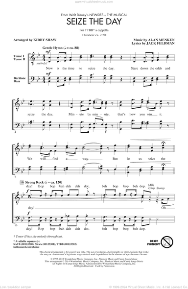 Seize The Day (from Newsies The Musical) (arr. Kirby Shaw)