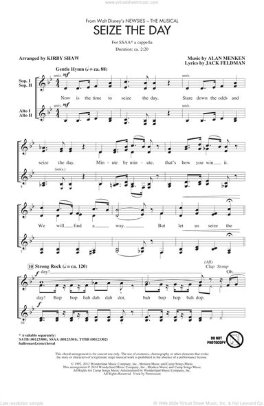 Seize The Day (from Newsies The Musical) (arr. Kirby Shaw)