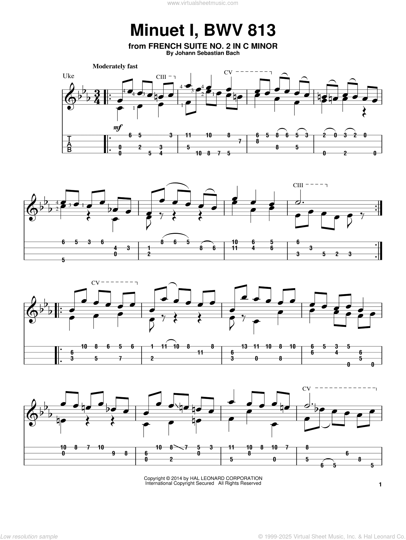 Minuet 1, BWV 813