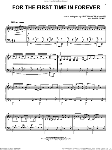 For The First Time In Forever (from Frozen)