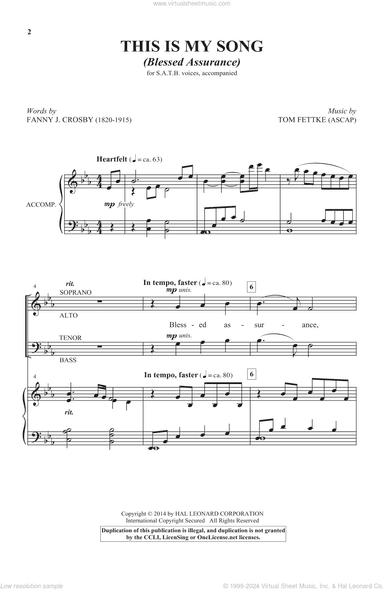 This Is My Song (Blessed Assurance)