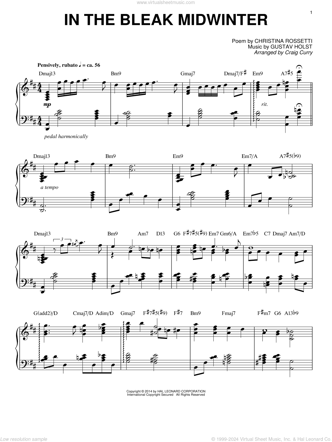 In The Bleak Midwinter (arr. Craig Curry)